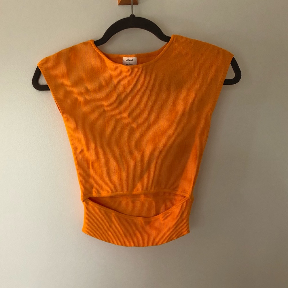 Aritzia Orange Reversable Top